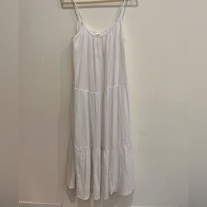 H&M White Midi Dress (M)